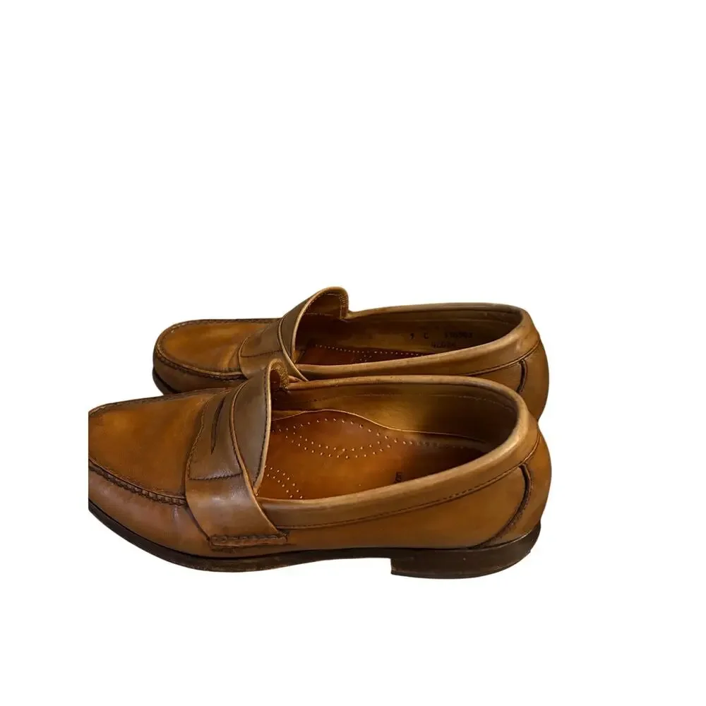 Allen Edmunds Paxton Brown Leather Penny Loafers Size 9C